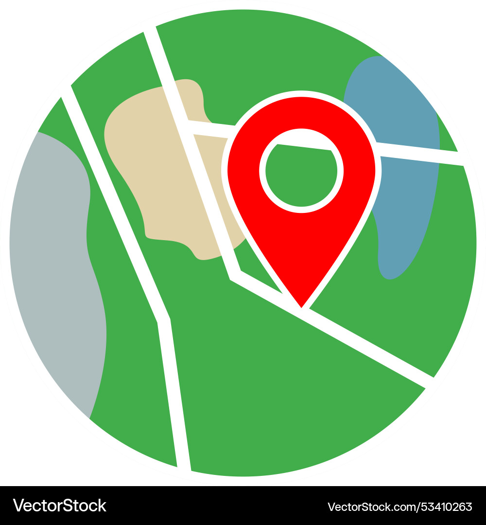 Map with location point gps navigation icon Map with location point gps navigation icon vector image
