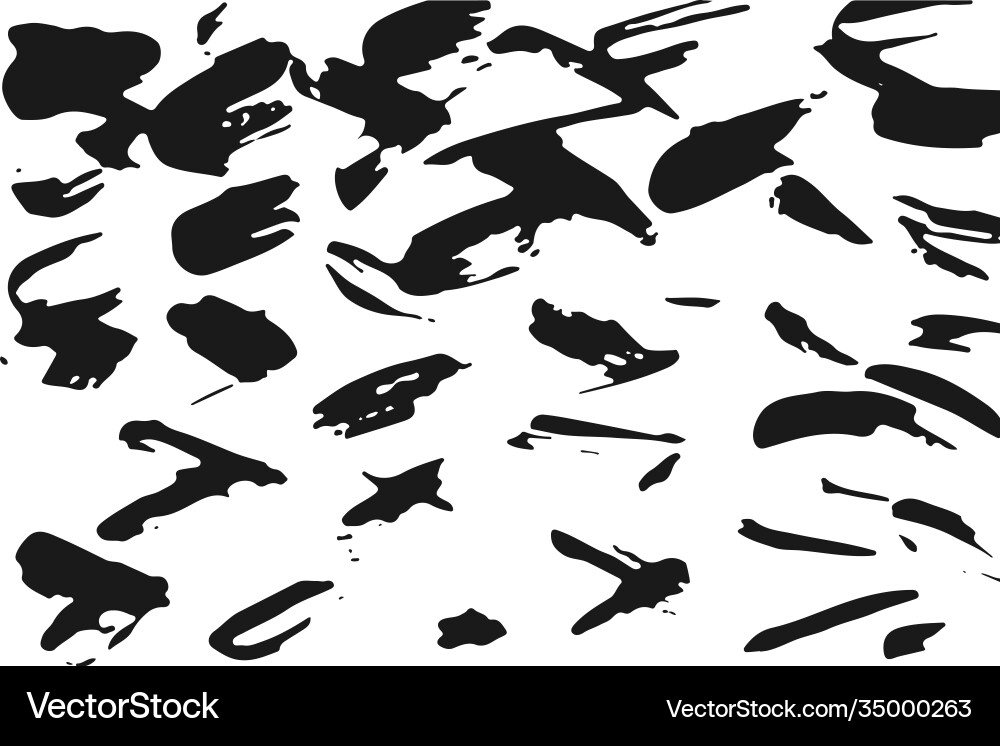 Pattern with spots and blobs paint or ink Vector Image