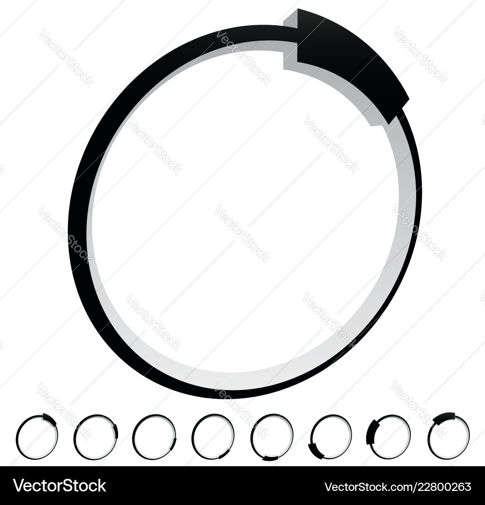 Preloader buffer style shape in 3d steps included Preloader buffer style shape in 3d steps included vector image