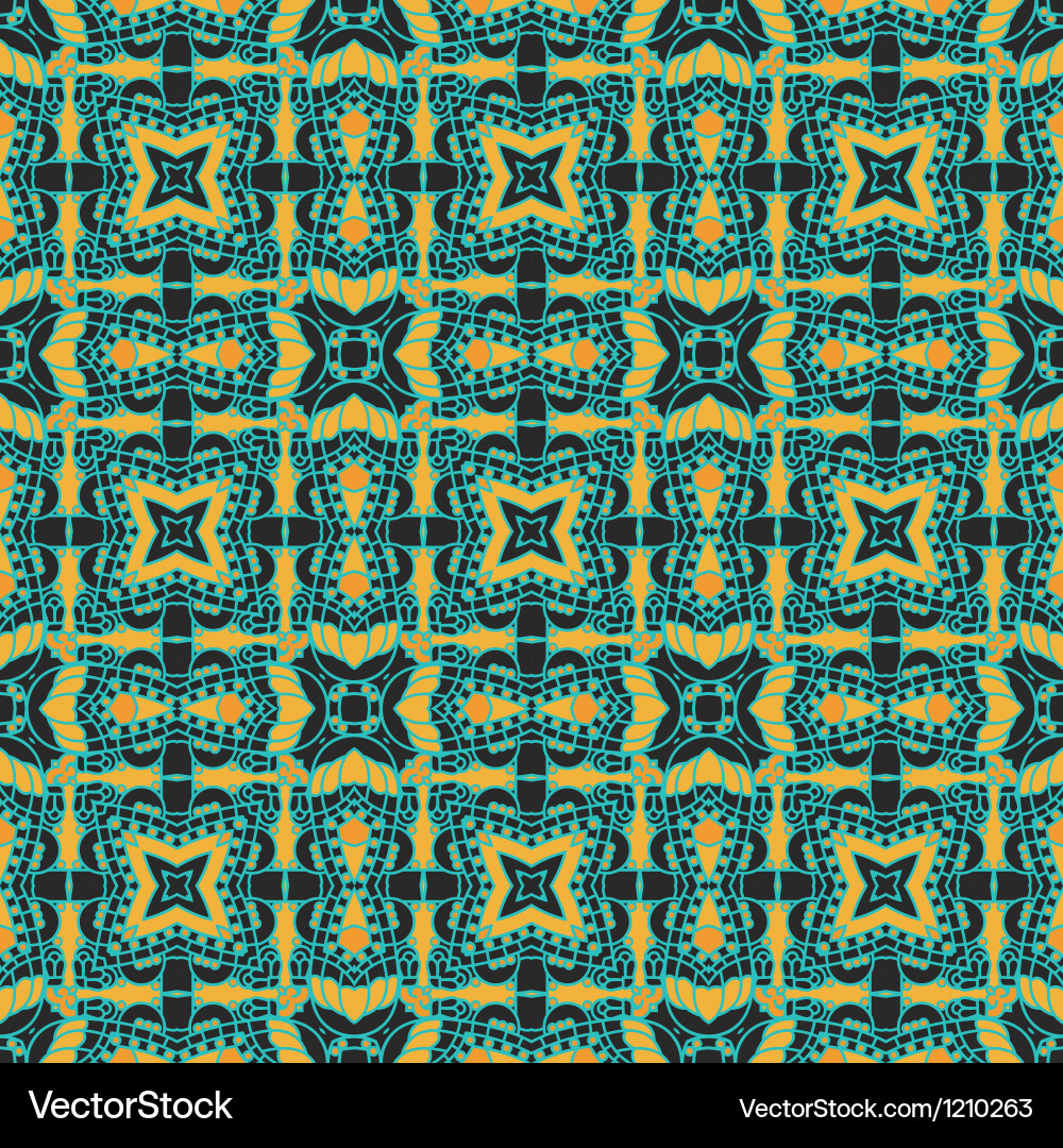 Retro Geometric Pattern Background Vector Image