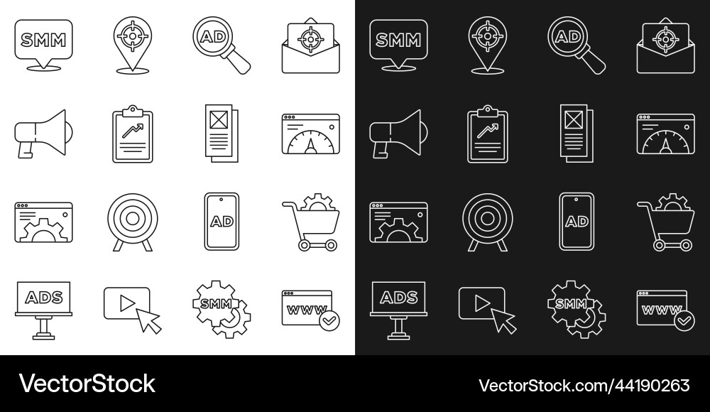Set line website template shopping cart Set line website template shopping cart vector image