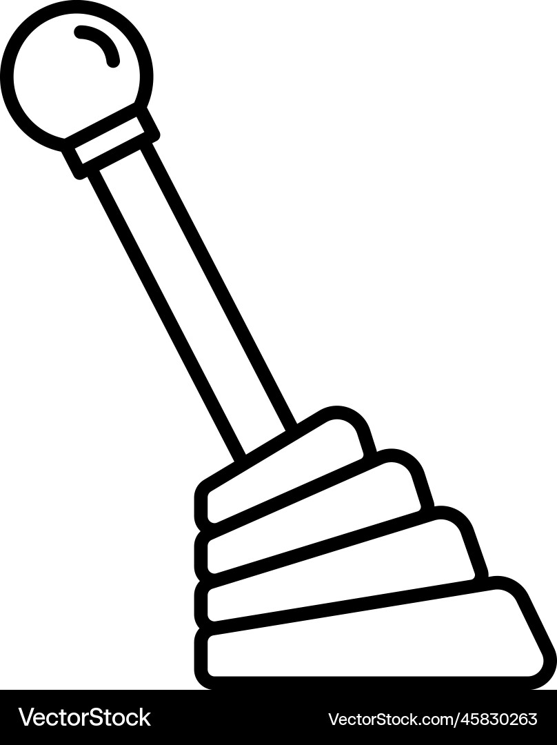 Shift stick line icon on transparent Shift stick line icon on transparent vector image