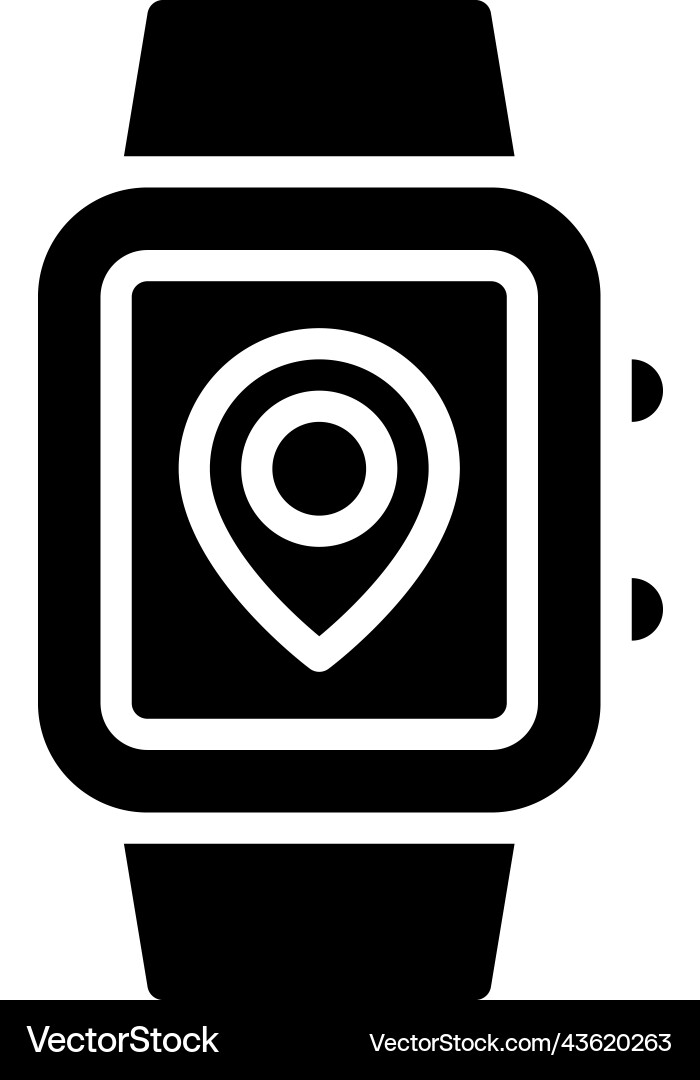Smartwatch icon location map and navigation vector image