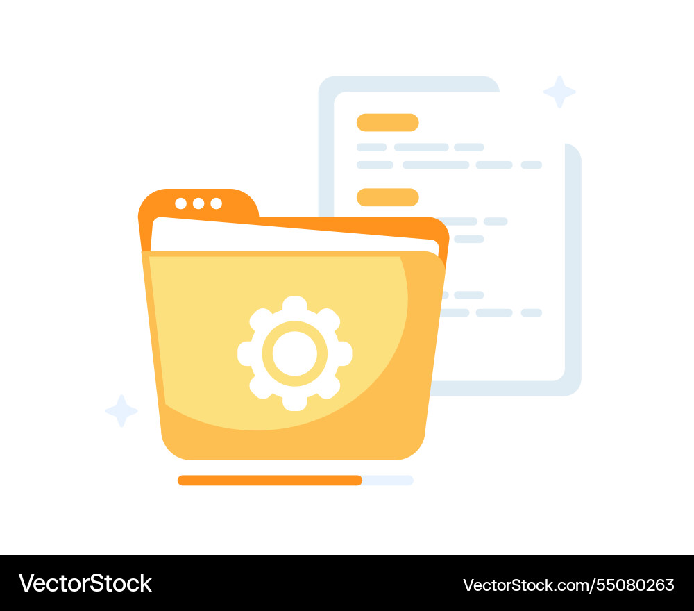 System data folder file System data folder file vector image
