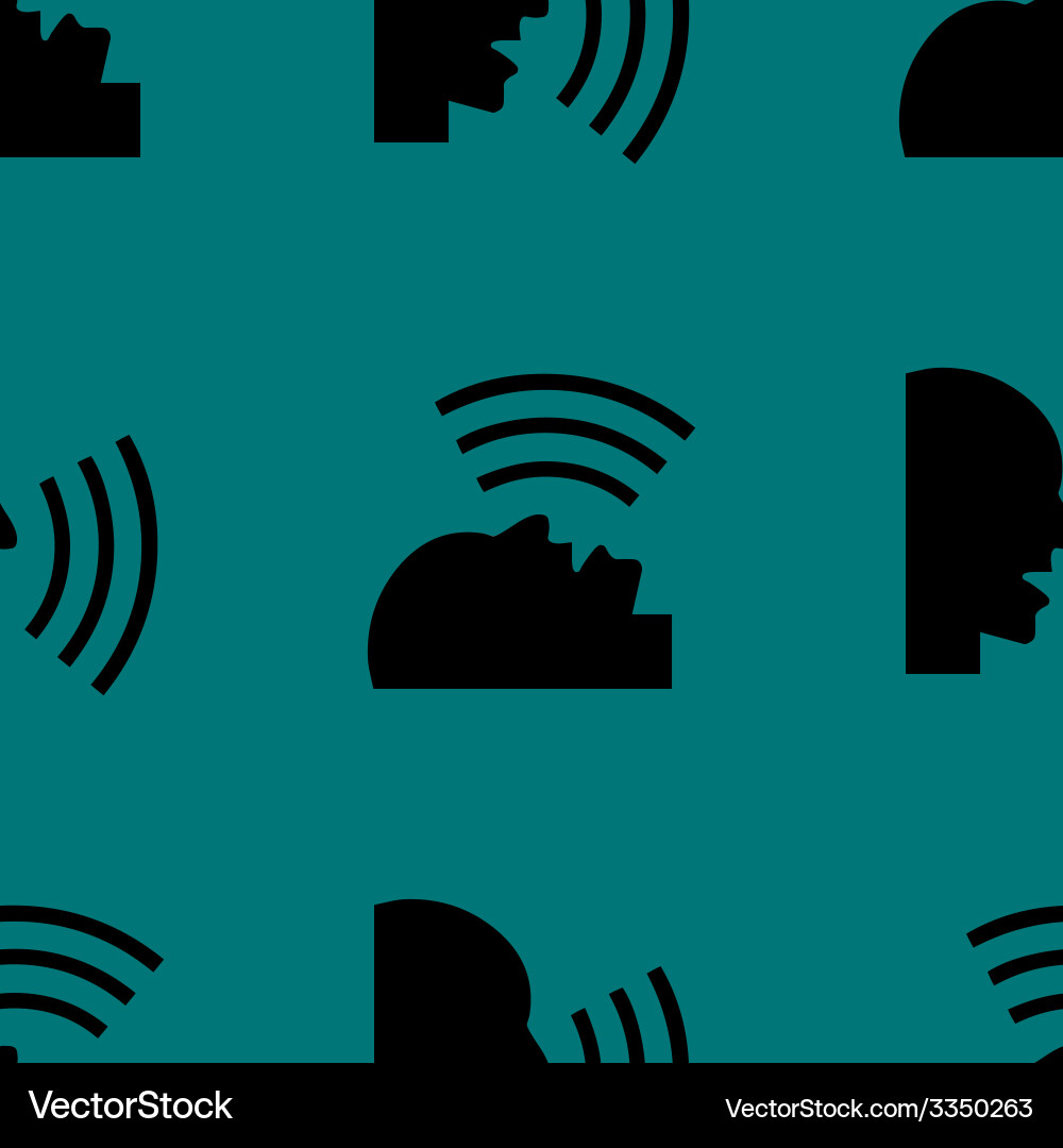Talking web icon flat design seamless pattern vector image
