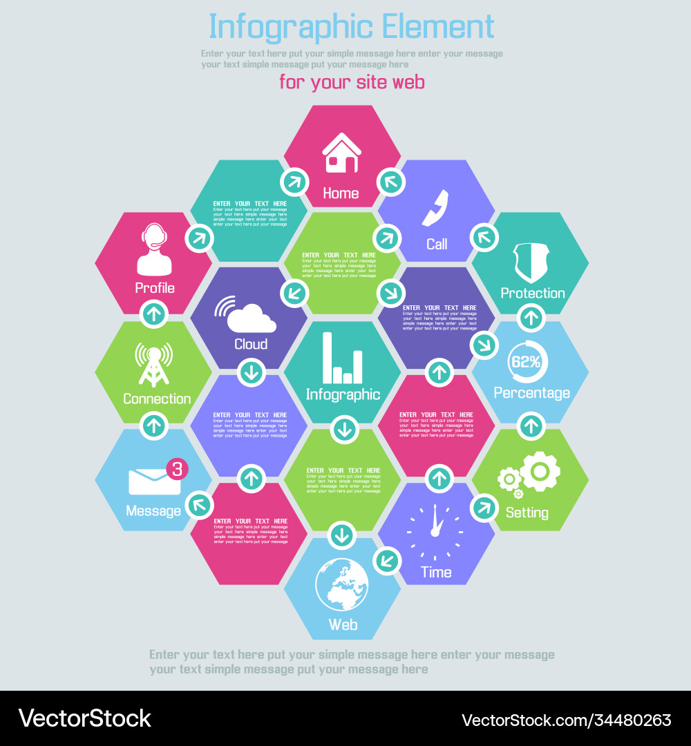 Ui flat design web infographic Ui flat design web infographic vector image