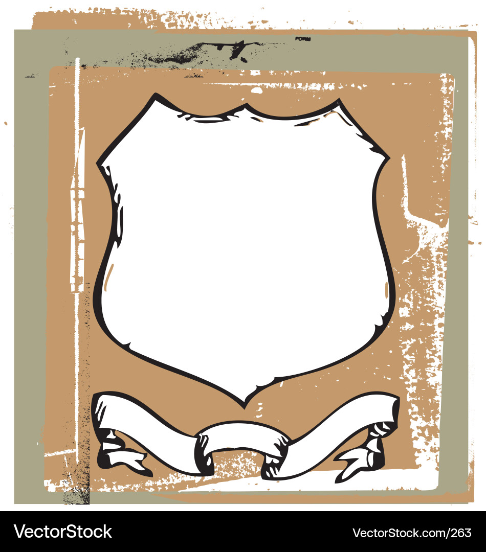 Vintage Shield with Ribbon Royalty Free Vector Image