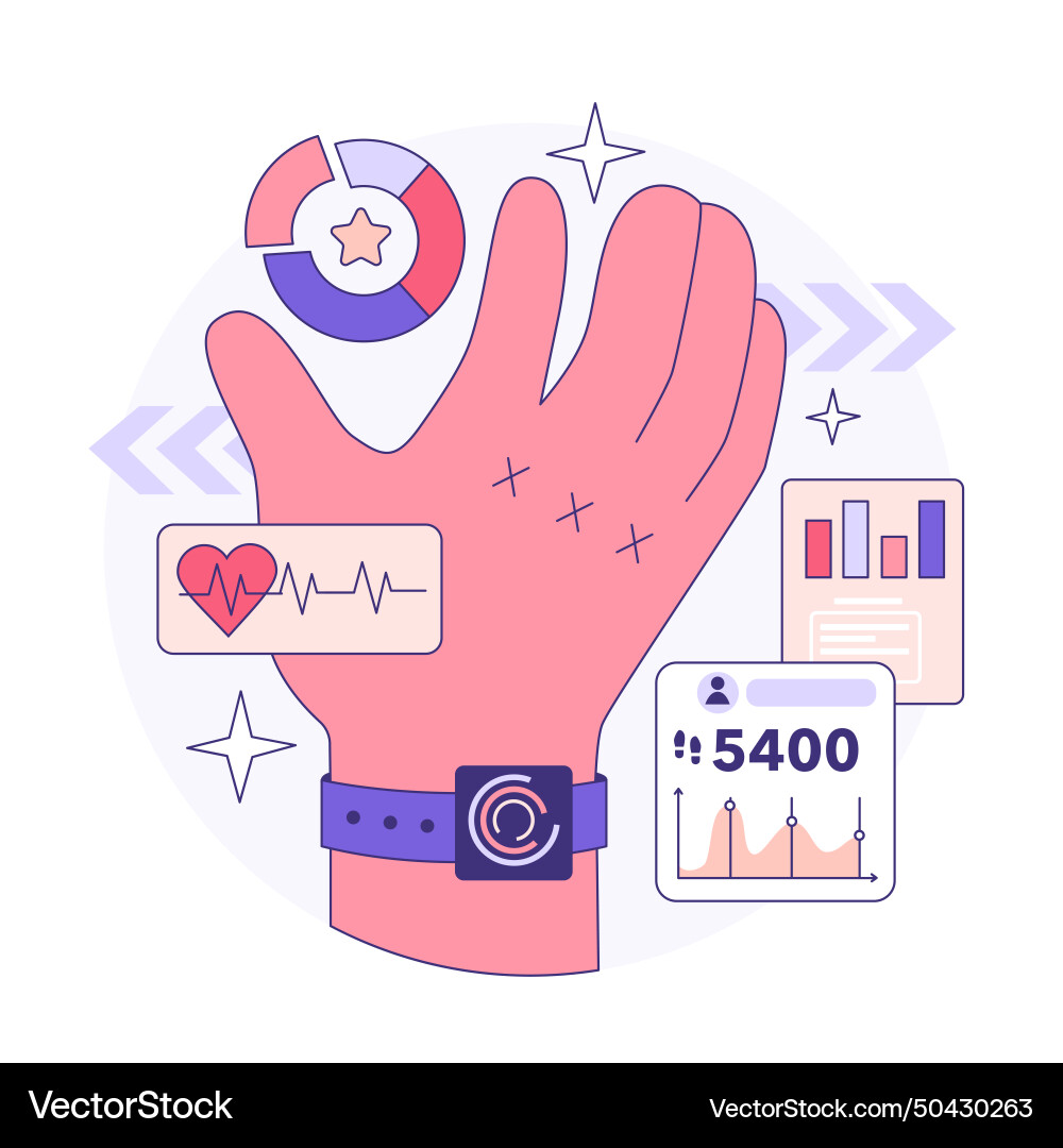 Wearable technology smart device character using Wearable technology smart device character using vector image