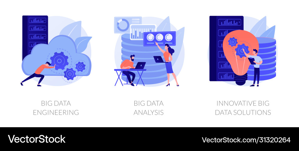 Big data concept metaphors Vector Image