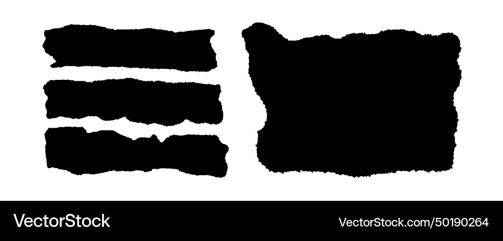 Black rectangle frames with jagged edges Vector Image