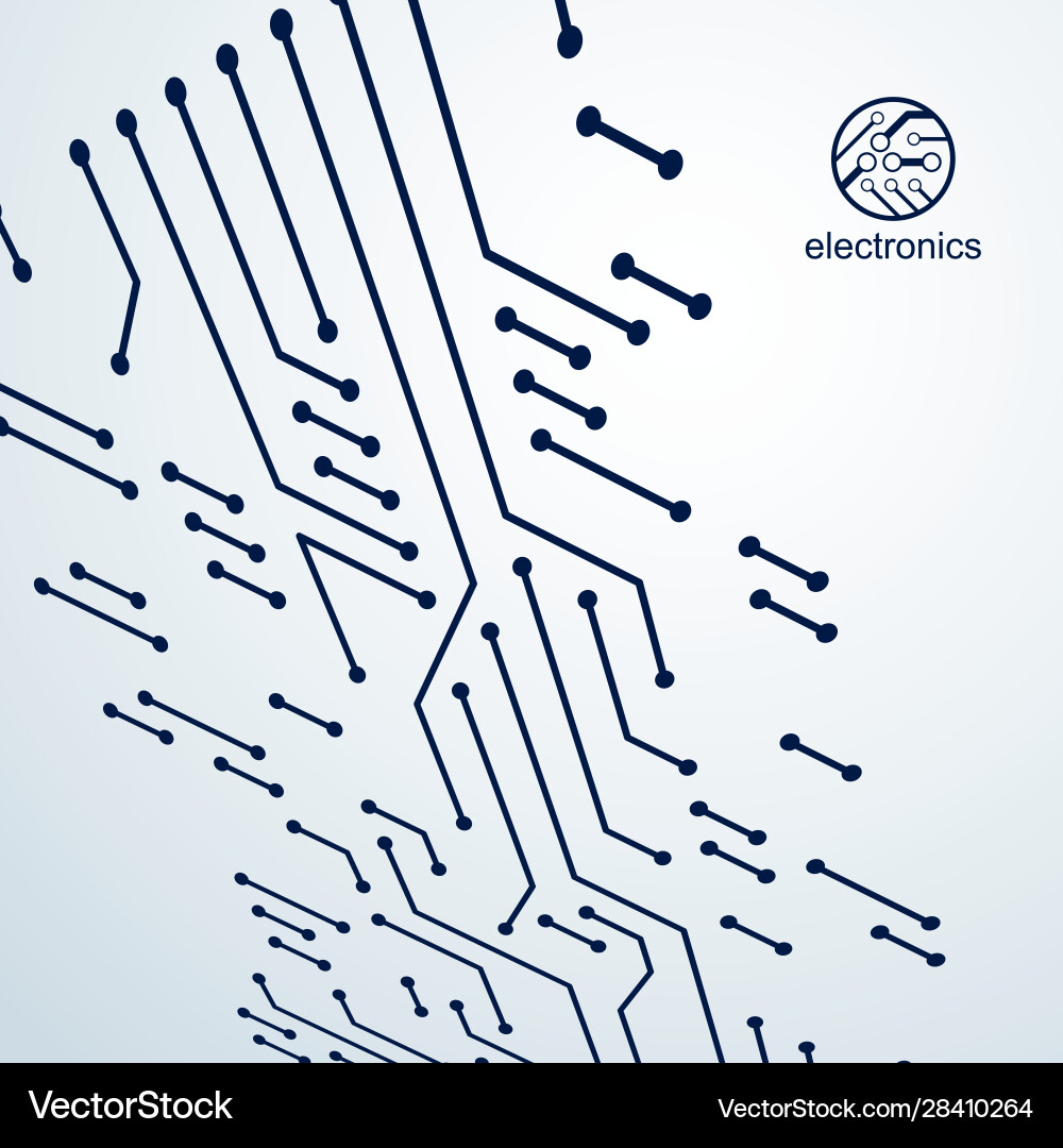 Circuit board digital technologies abstraction vector image