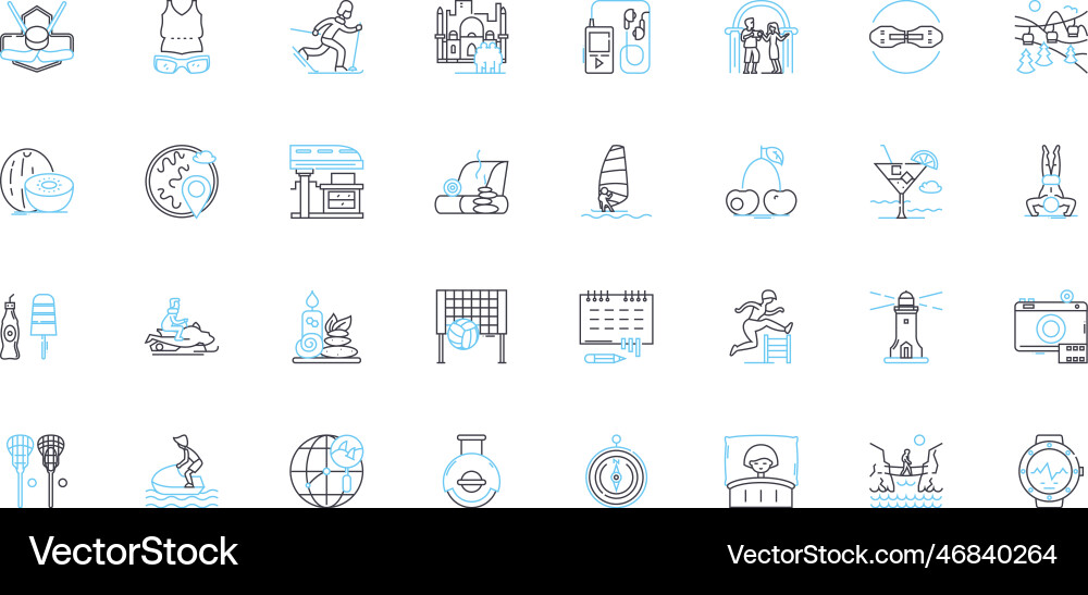 Clean eating linear icons set nutrition Clean eating linear icons set nutrition vector image
