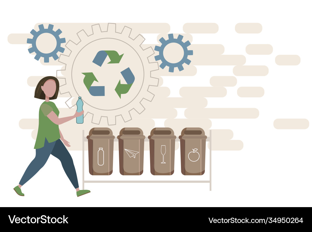 Concept garbage sorting Concept garbage sorting vector image