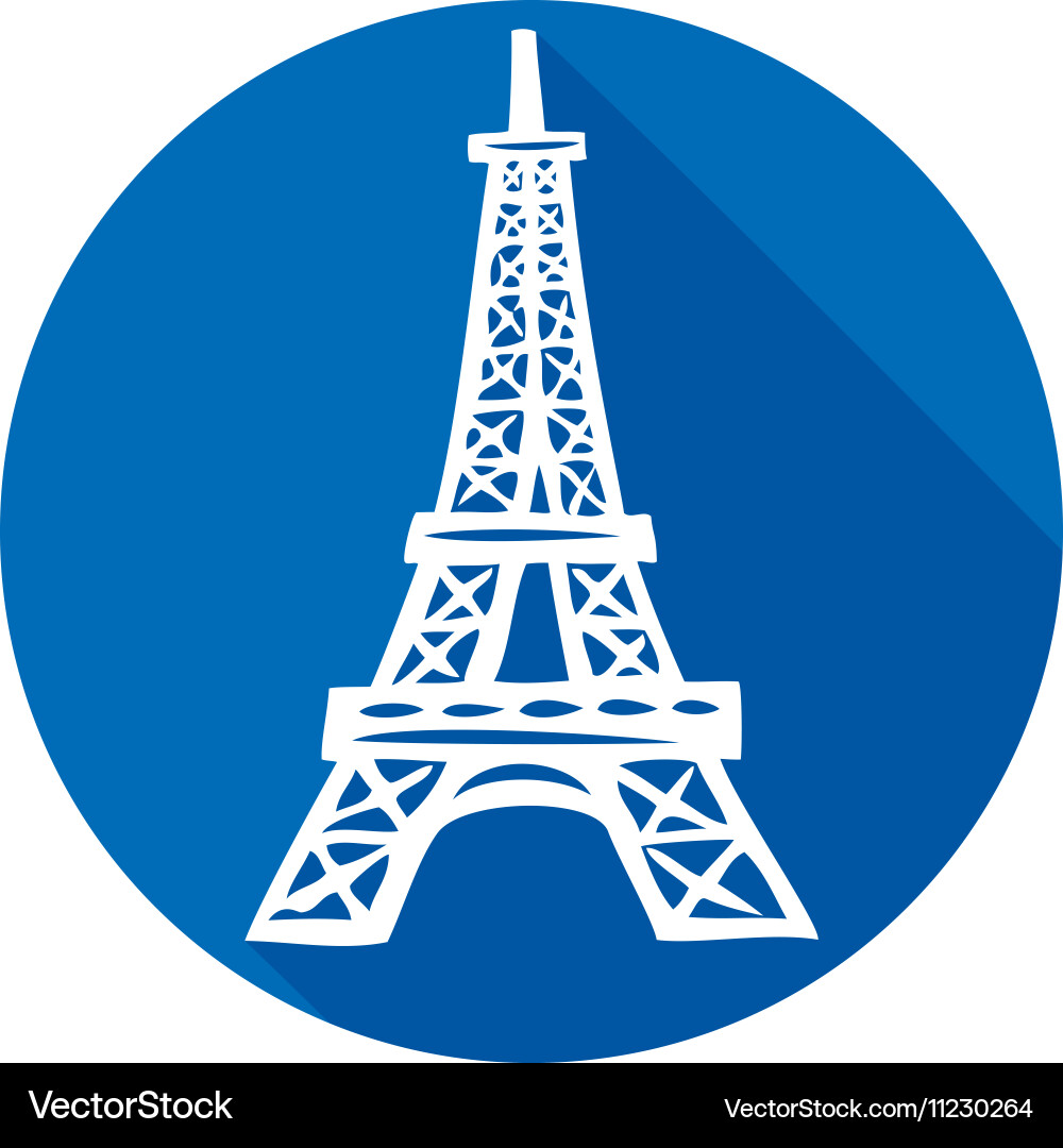 Eiffel tower icon vector image