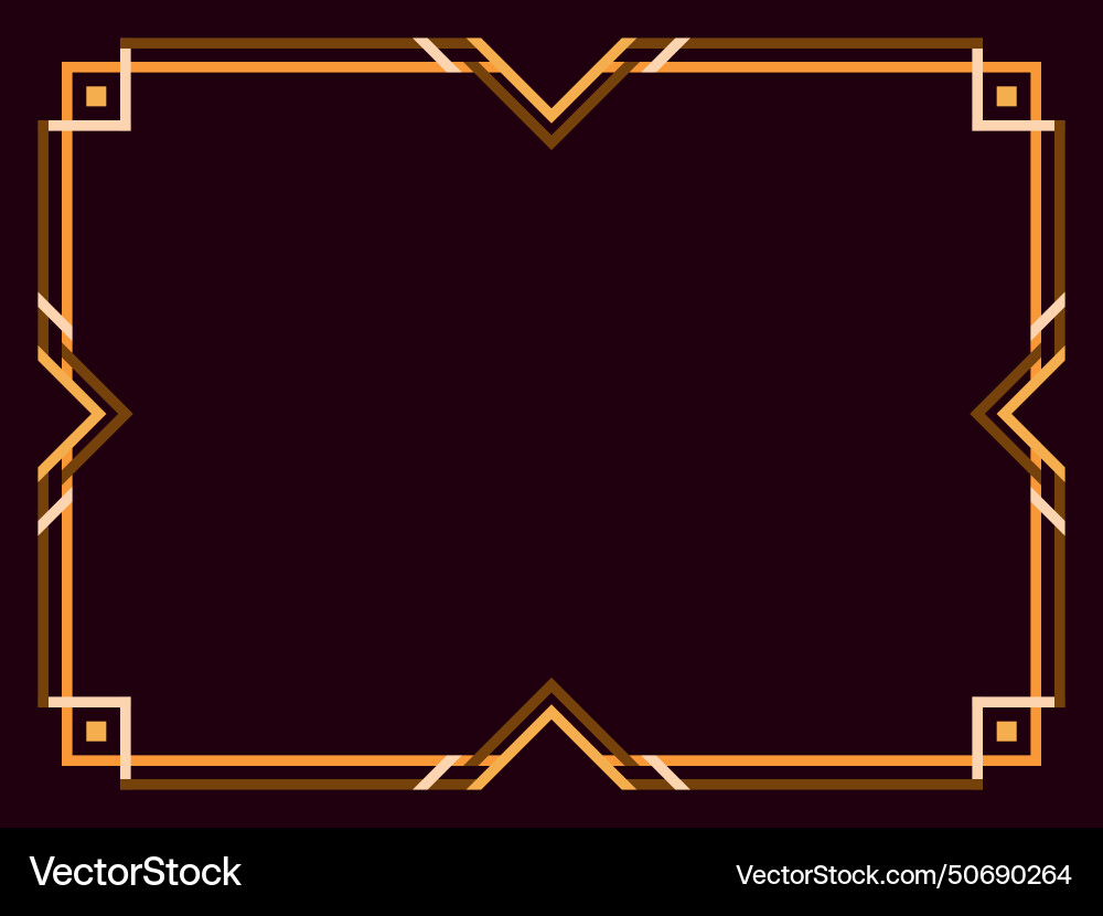 Frame for text in line art style deco Frame for text in line art style deco Vector Image