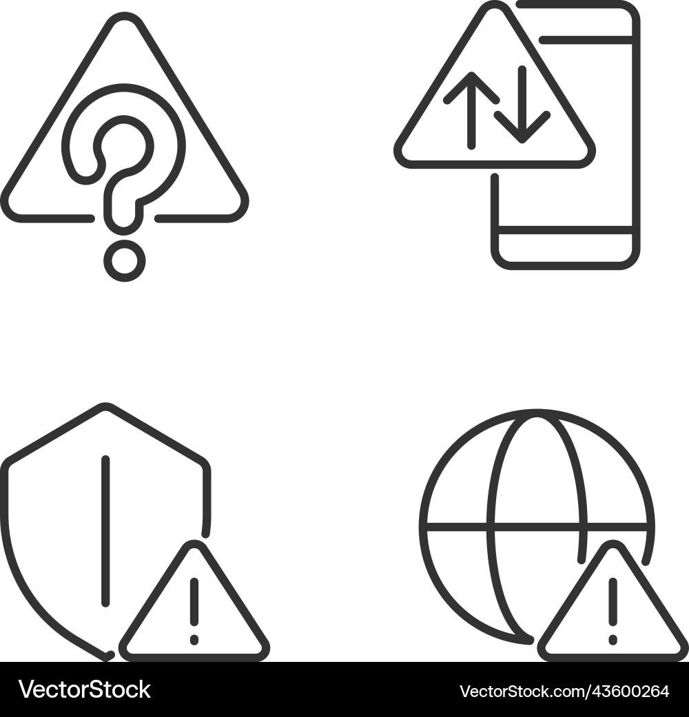 Internet connection issues pixel perfect linear vector image