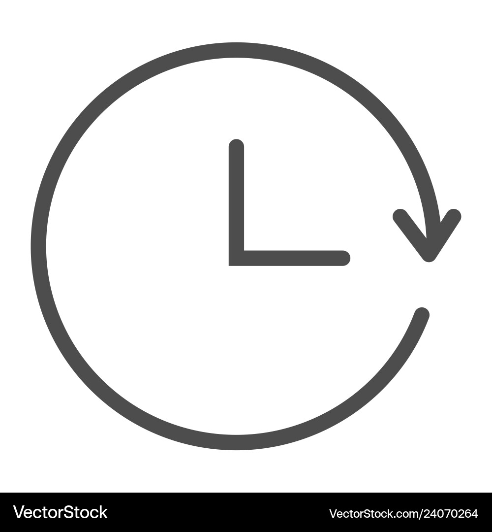Repeat time line icon reload Repeat time line icon reload vector image