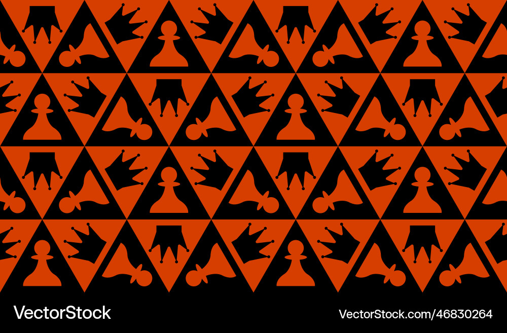Seamless pattern with chess figures endless Vector Image