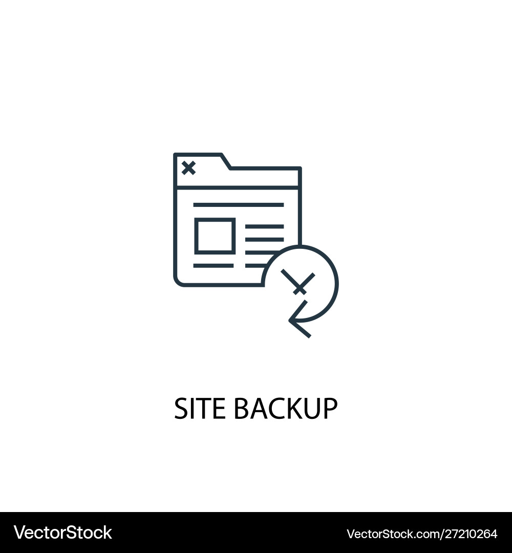 Site backup concept line icon simple element Vector Image