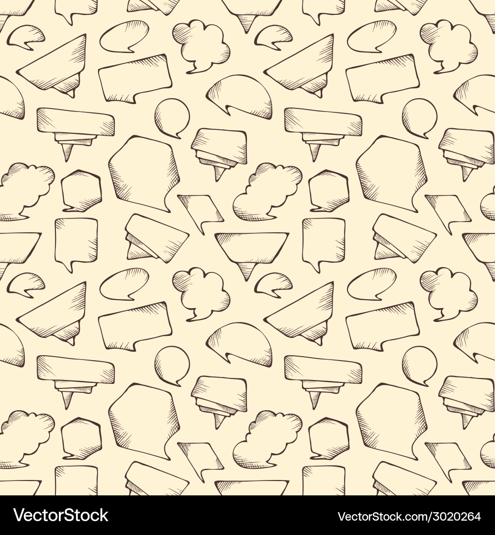Speech Bubble Pattern Sketch vector image