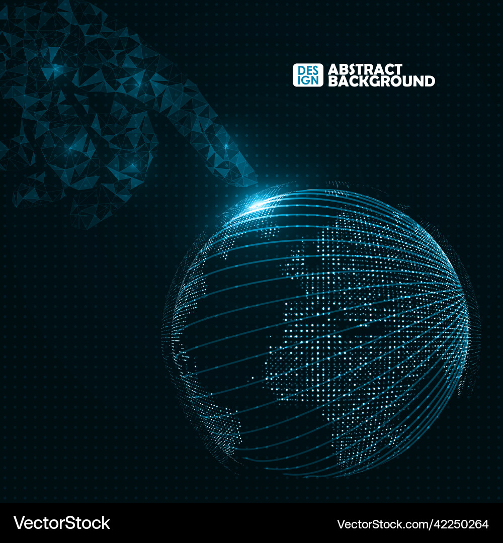 Technology image of globe Vector Image