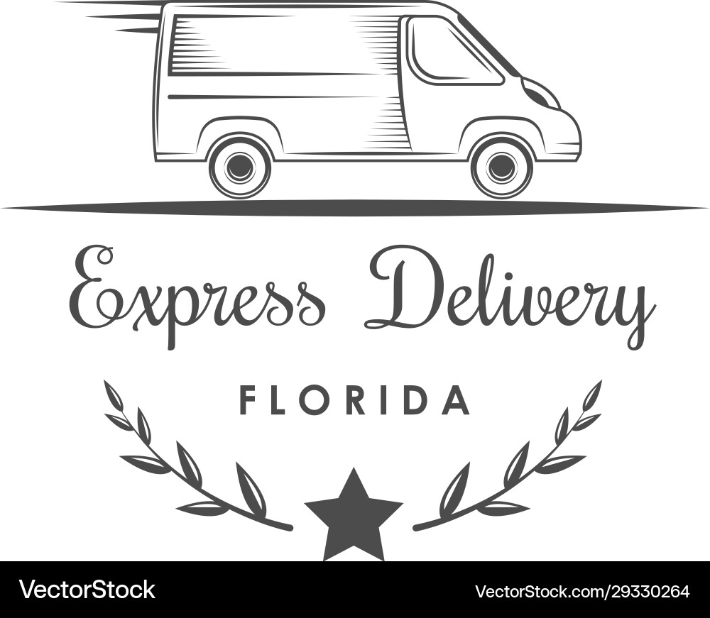 Vintage Delivery Logo Vector Image