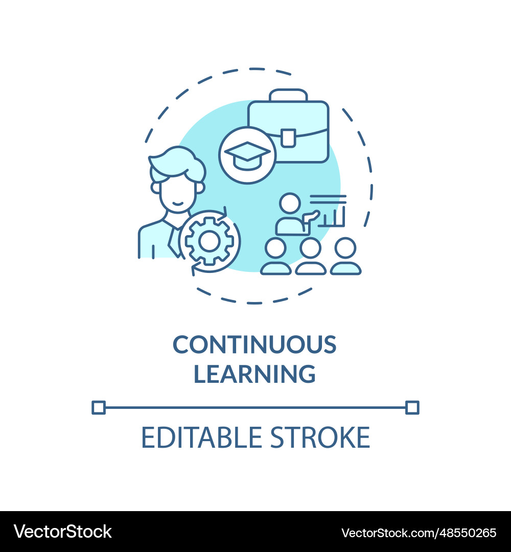 2d customizable thin line icon continuous 2d customizable thin line icon continuous Vector Image