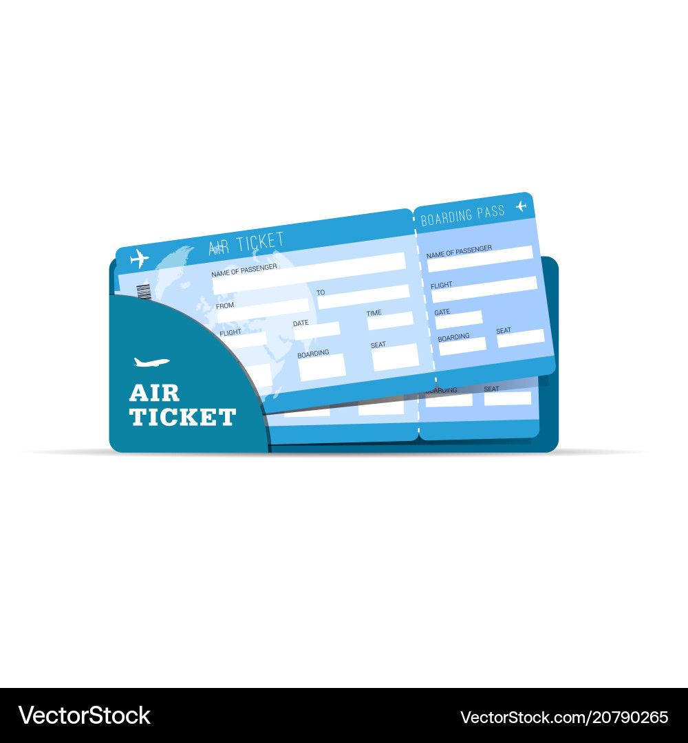 Air-Ticket Reiseschild in blau Air-Ticket Reiseschild in blau vektorbild