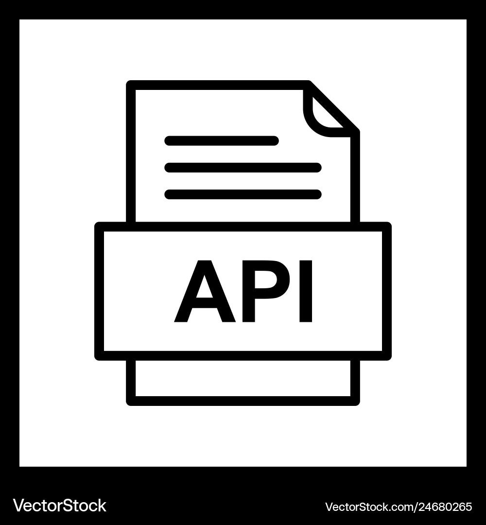 Api file document icon vector image
