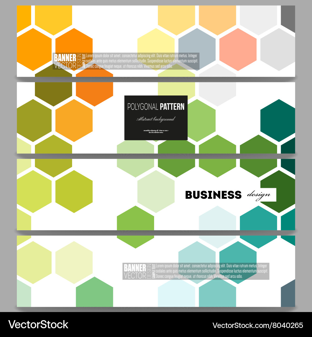 Banners set abstract colorful business background Vector Image