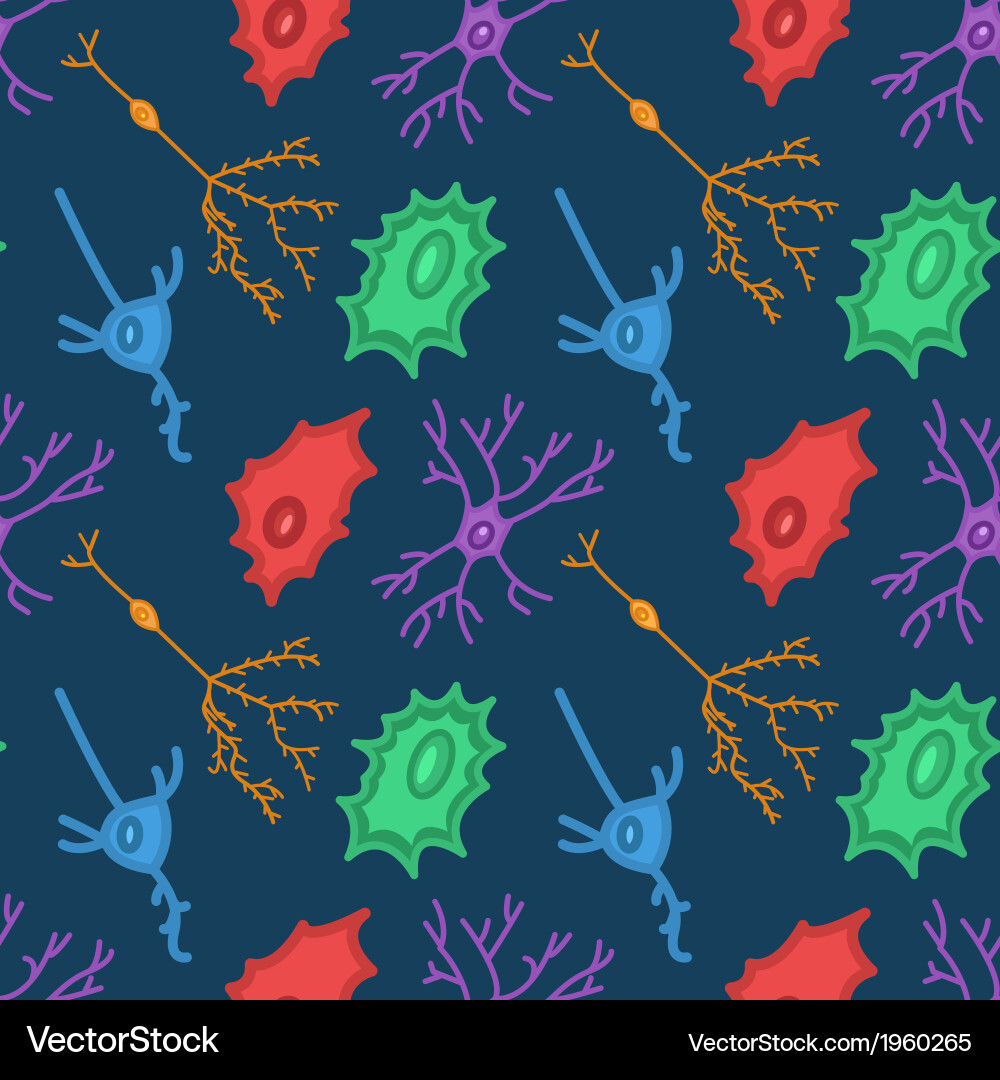 Brain Cell Pattern Vector Image