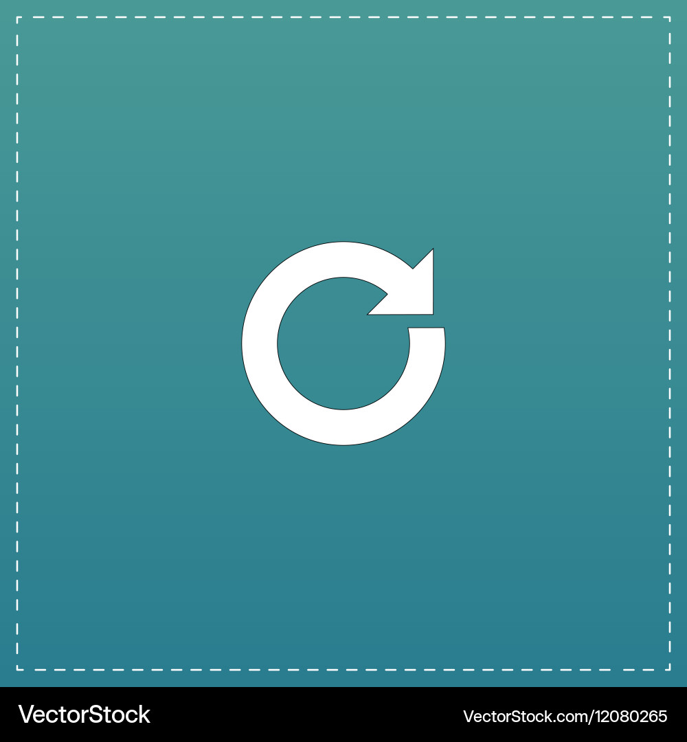 Circular arrow flat icon – Royalty-Free Vector | VectorStock