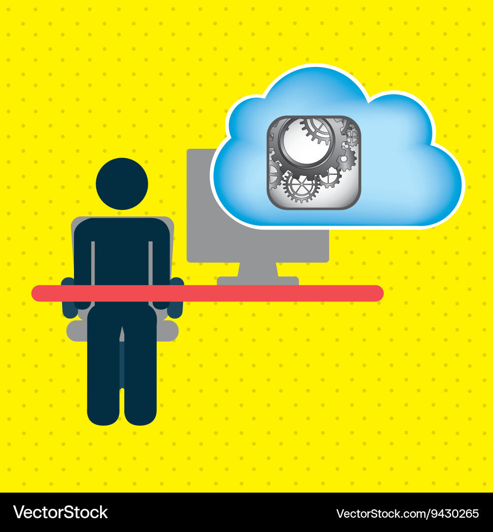 Cloud computing design Vector Image