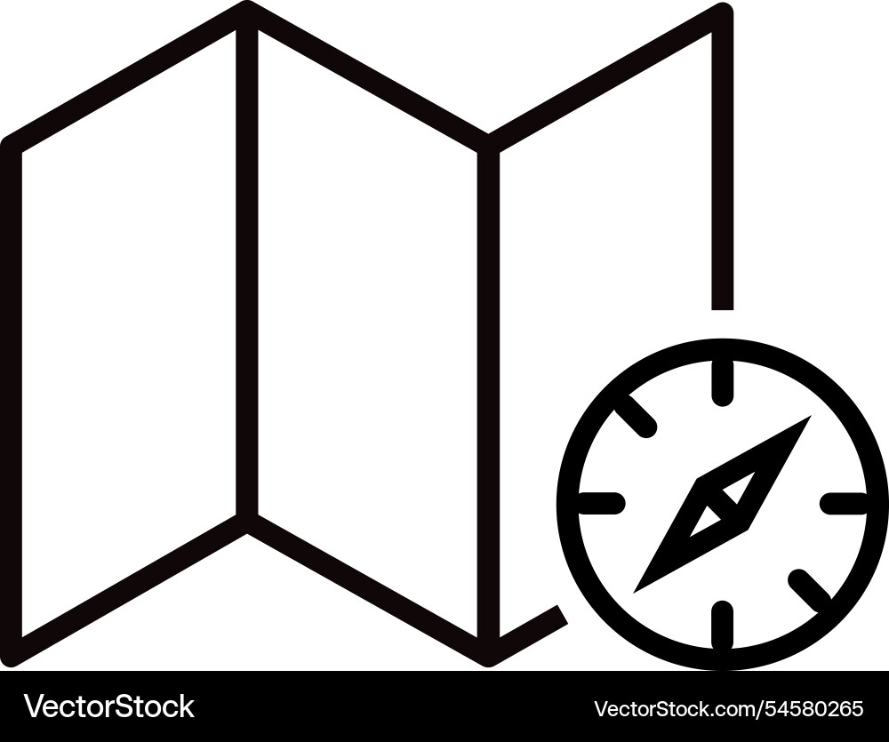 Compass navigation - icon vector image
