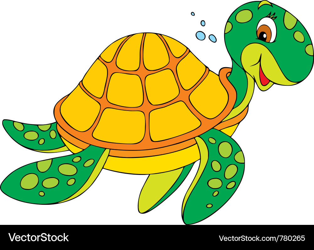 Cute Marine Turtle vector image