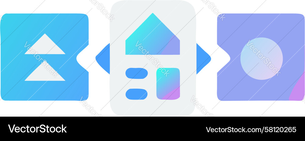 Data Flow Network Vector Image