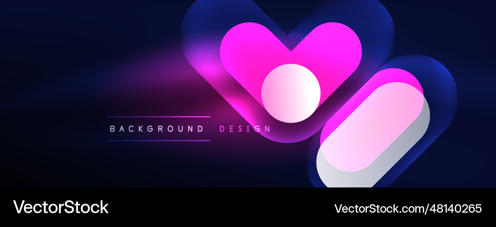 Glowing round shapes abstract background template Vector Image