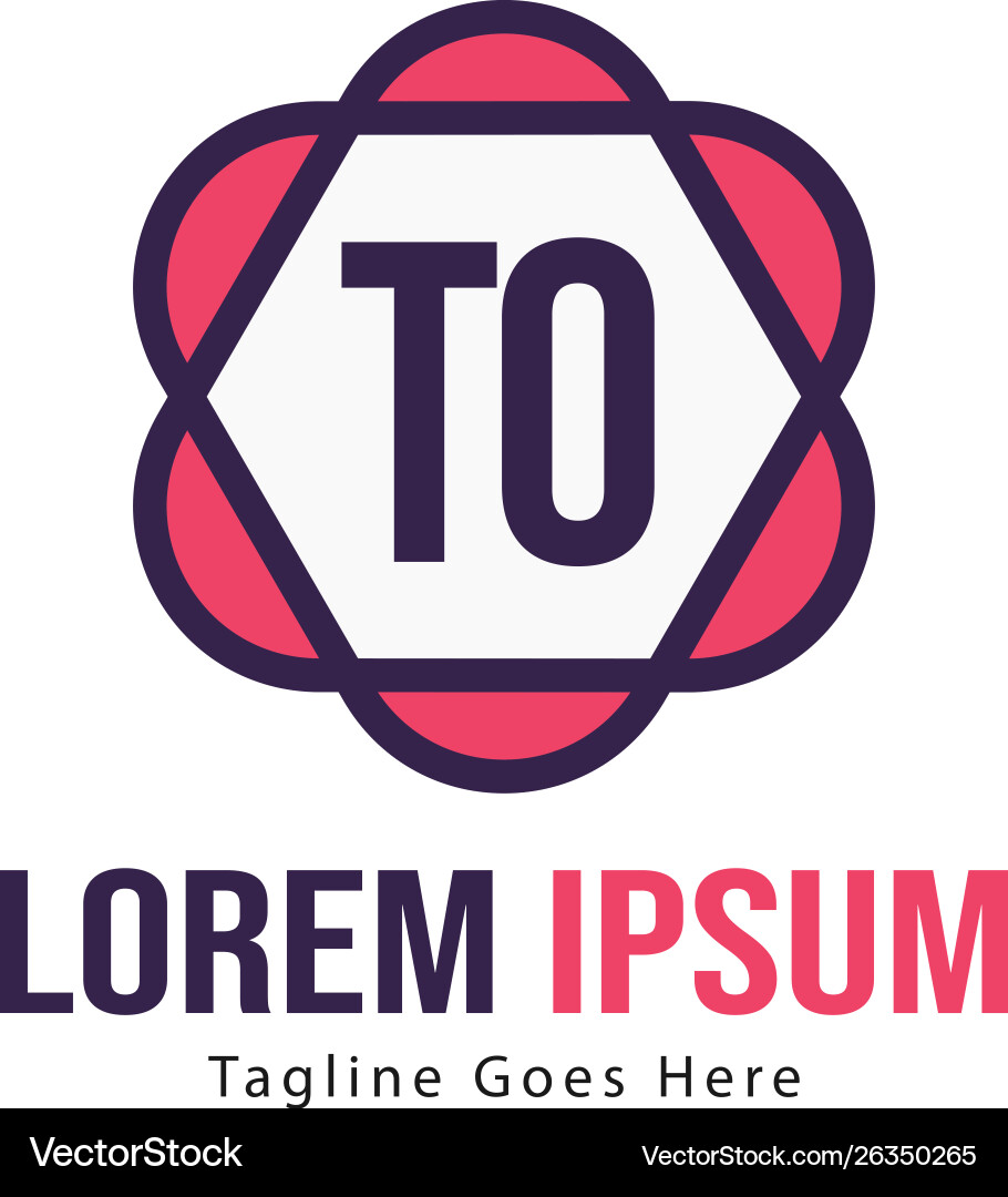Initial to logo template with modern frame Vector Image