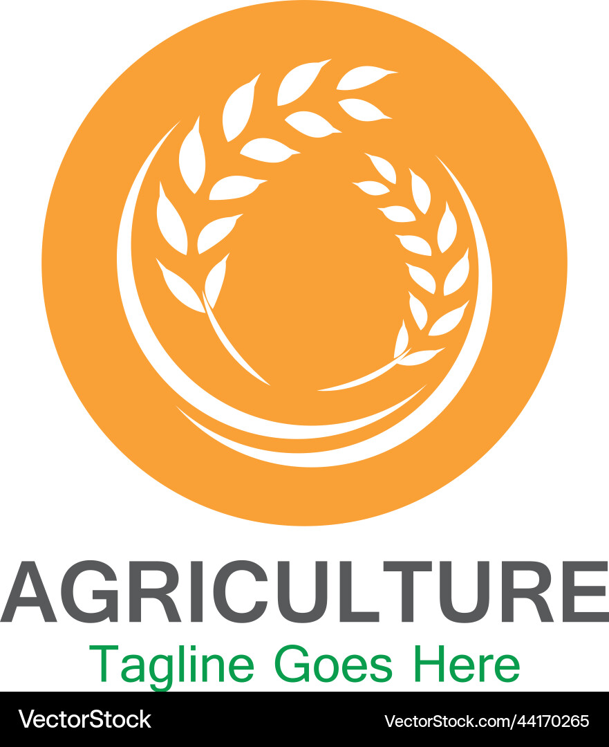 Landwirtschaft Weizen Logo Vorlage Icon Design Landwirtschaft Weizen Logo Vorlage Icon Design vektorbild