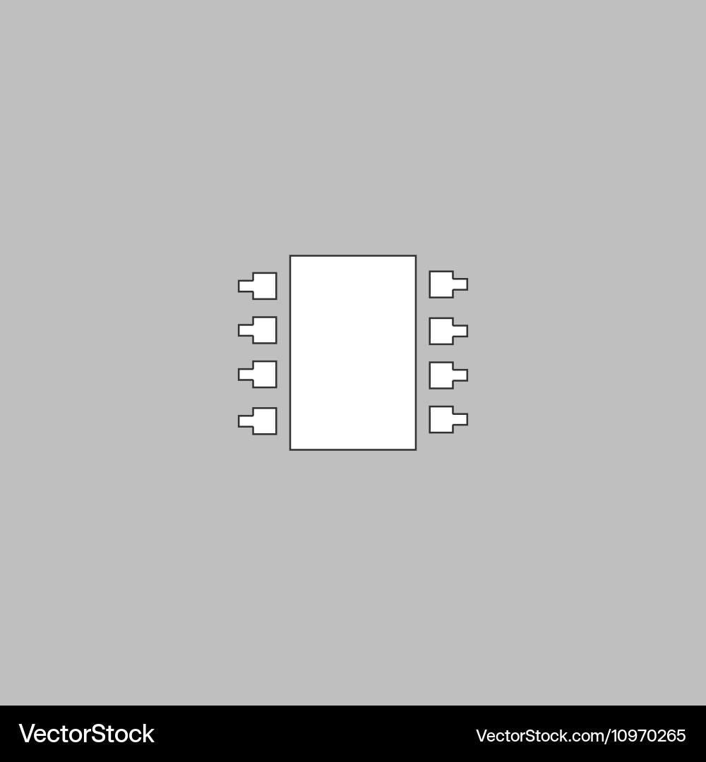 Microchip computer symbol Vector Image