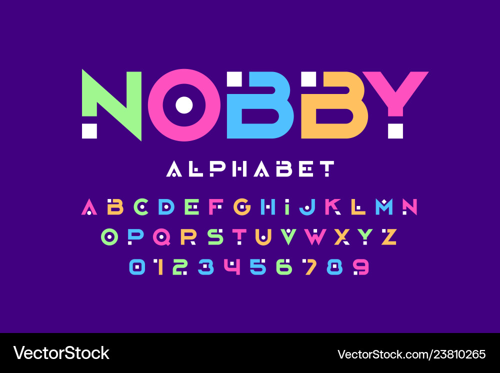 Modern font design trendy alphabet letters Vector Image
