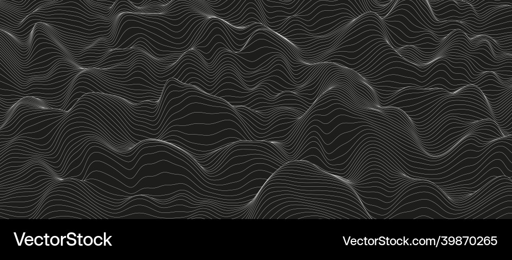 Monochrome sound line waves abstract background Monochrome sound line waves abstract background vector image