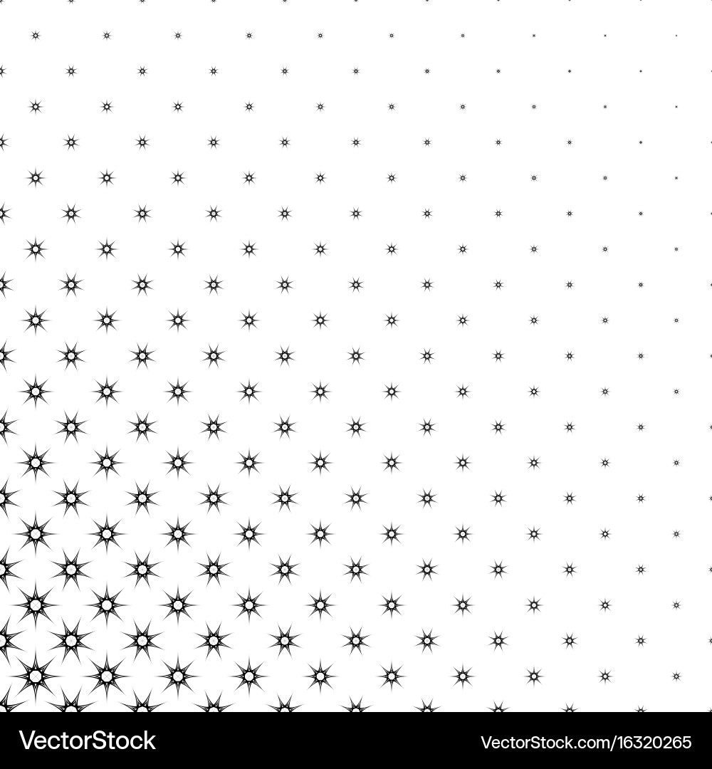 Monochrome star pattern - abstract background vector image