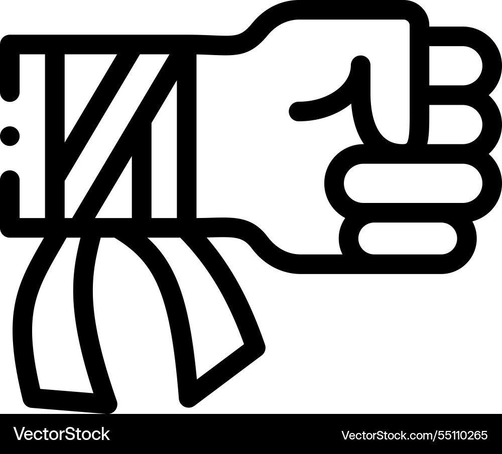 Mudra icon thin linear style design isolated Vector Image