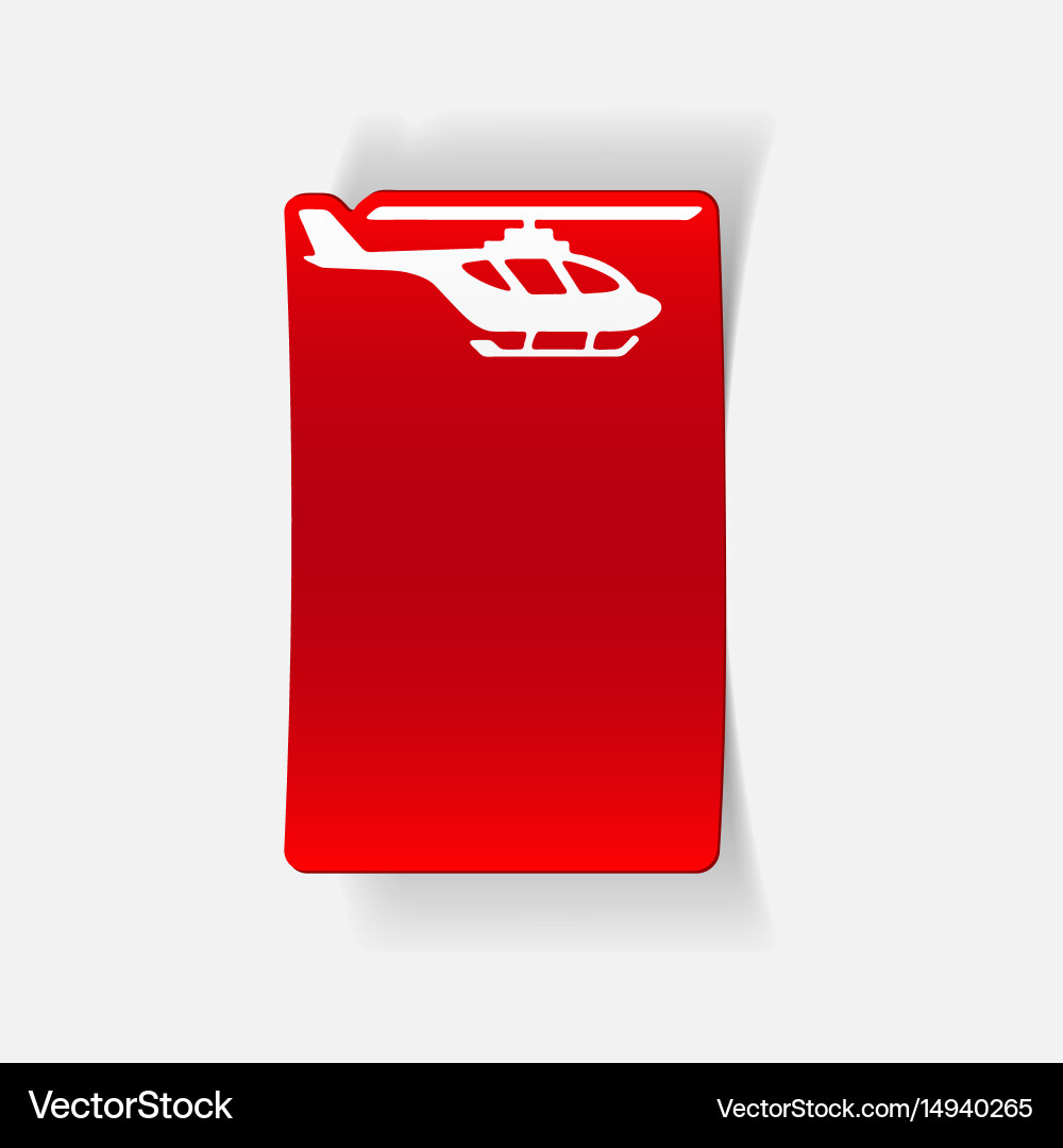 Realistic design element helicopter Vector Image