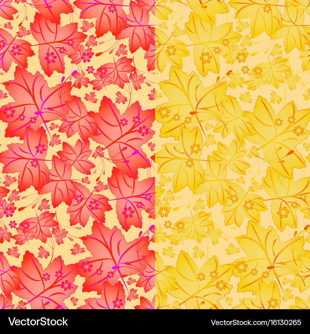 Seamless autumn pattern with maple leaves Vector Image
