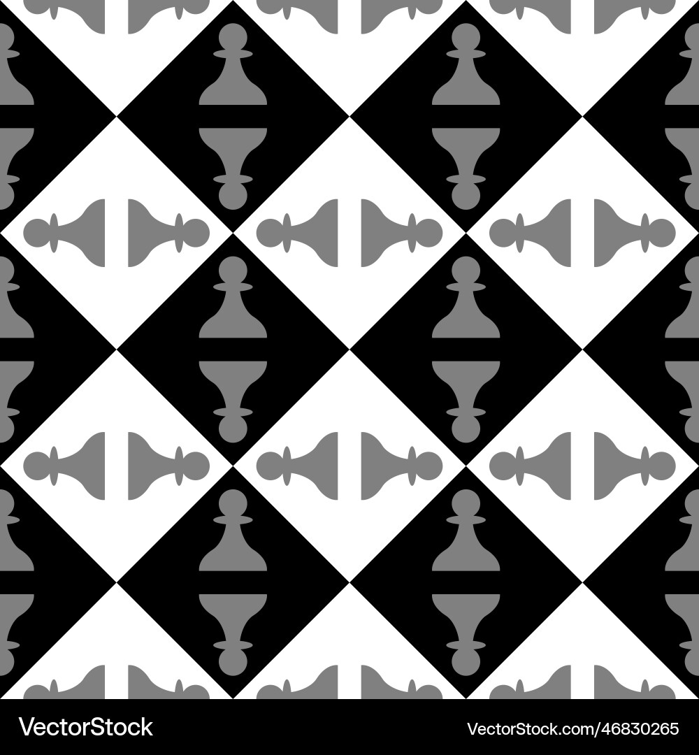 Seamless pattern with chess pawn endless Seamless pattern with chess pawn endless vector image