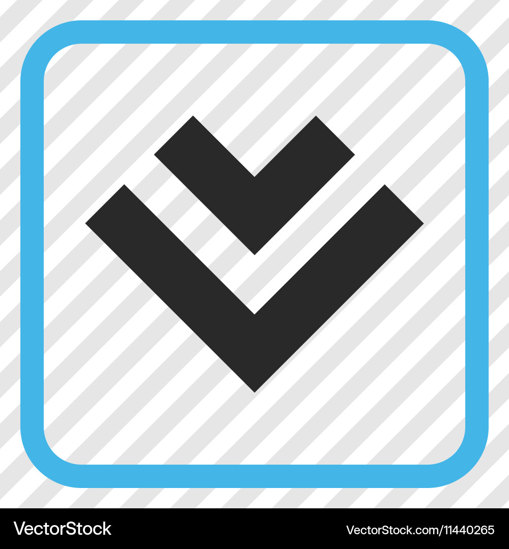 Shift down icon in a frame Vector Image