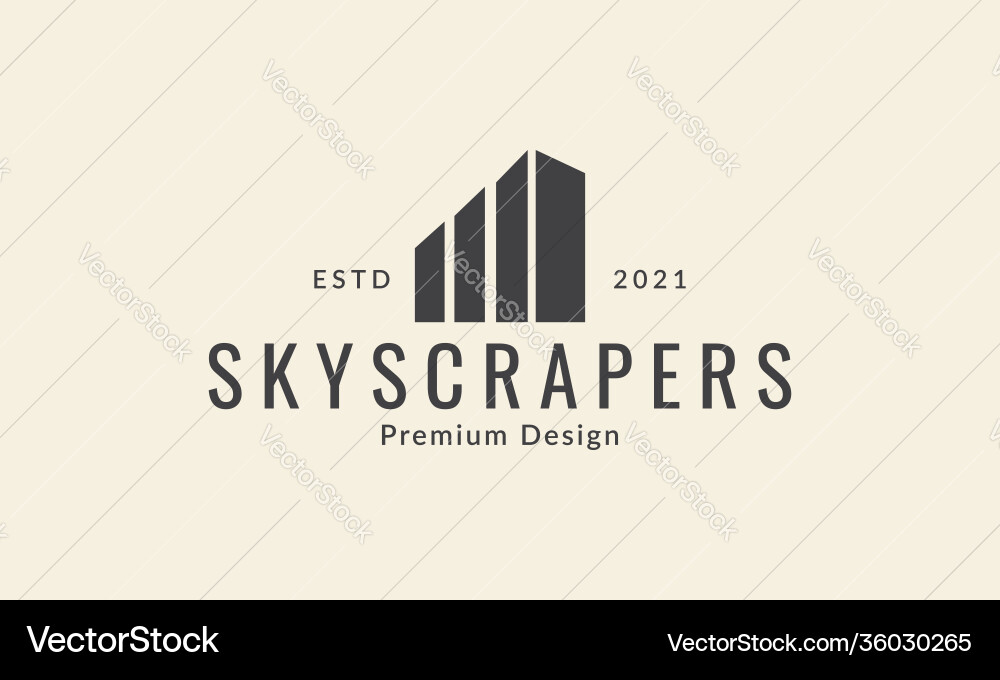 Skyscraper or building apartment simple Vector Image
