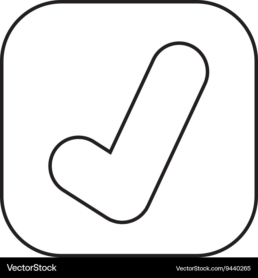 Symbol ok button isolated icon design Vector Image